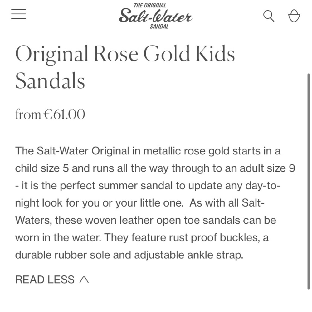 SOLD! Rose Gold Saltwater Sandals - Picture 4 of 11